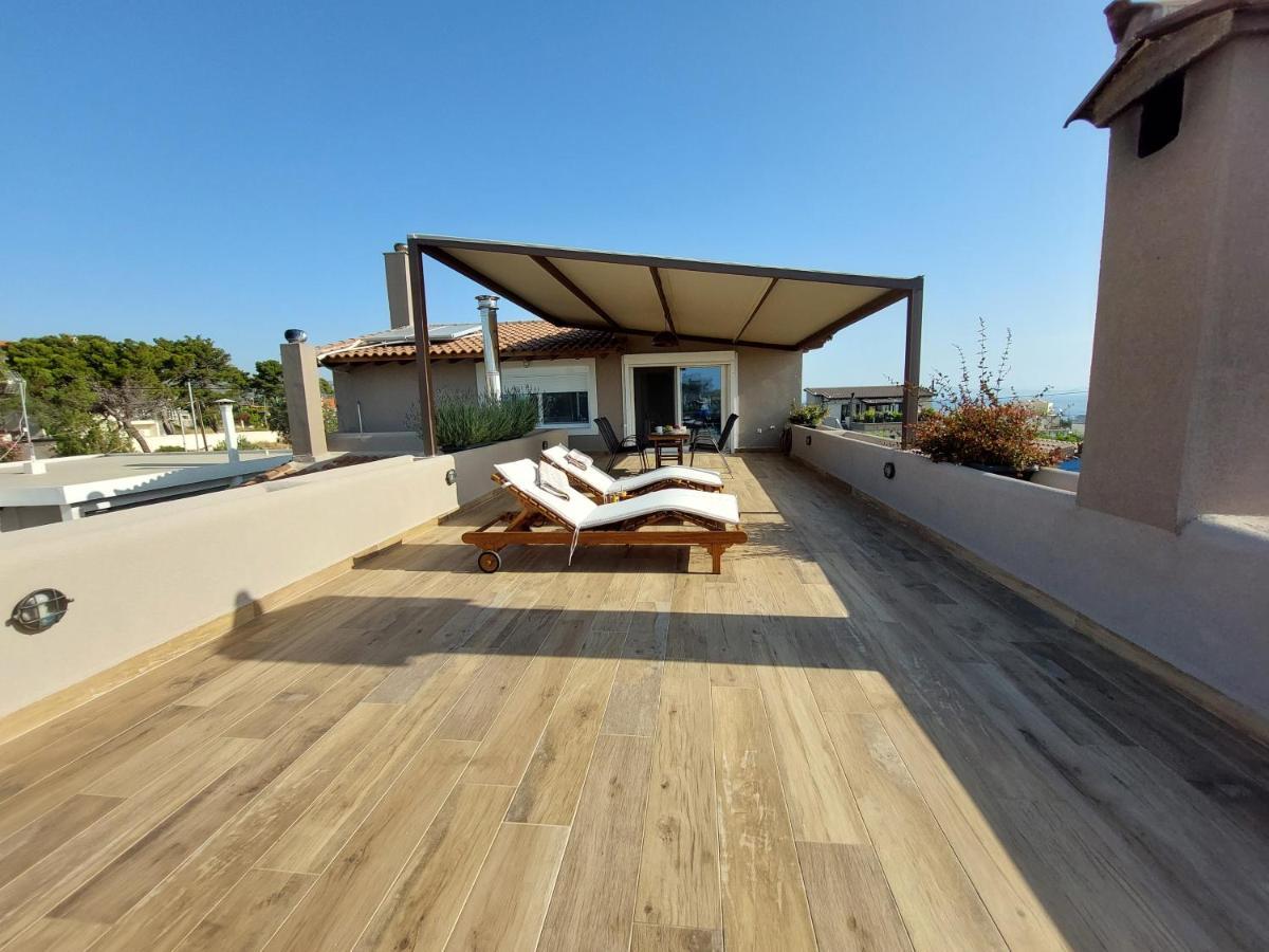 Sea View Apartment 15 Min From Athens Airport Nea Makri Exterior photo